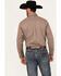 Image #4 - Justin Men's Boot Barn Exclusive Geo Striped Print Long Sleeve Button-Down Stretch Western Shirt, Grey, hi-res