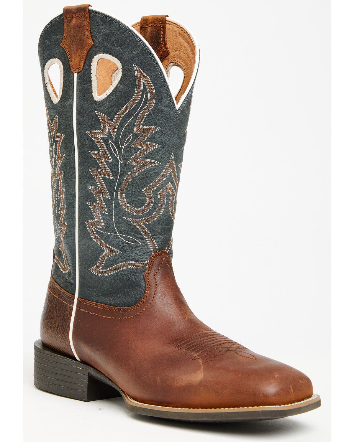Cody James Men's Montoya Performance Western Boots - Broad Square Toe, Navy, hi-res