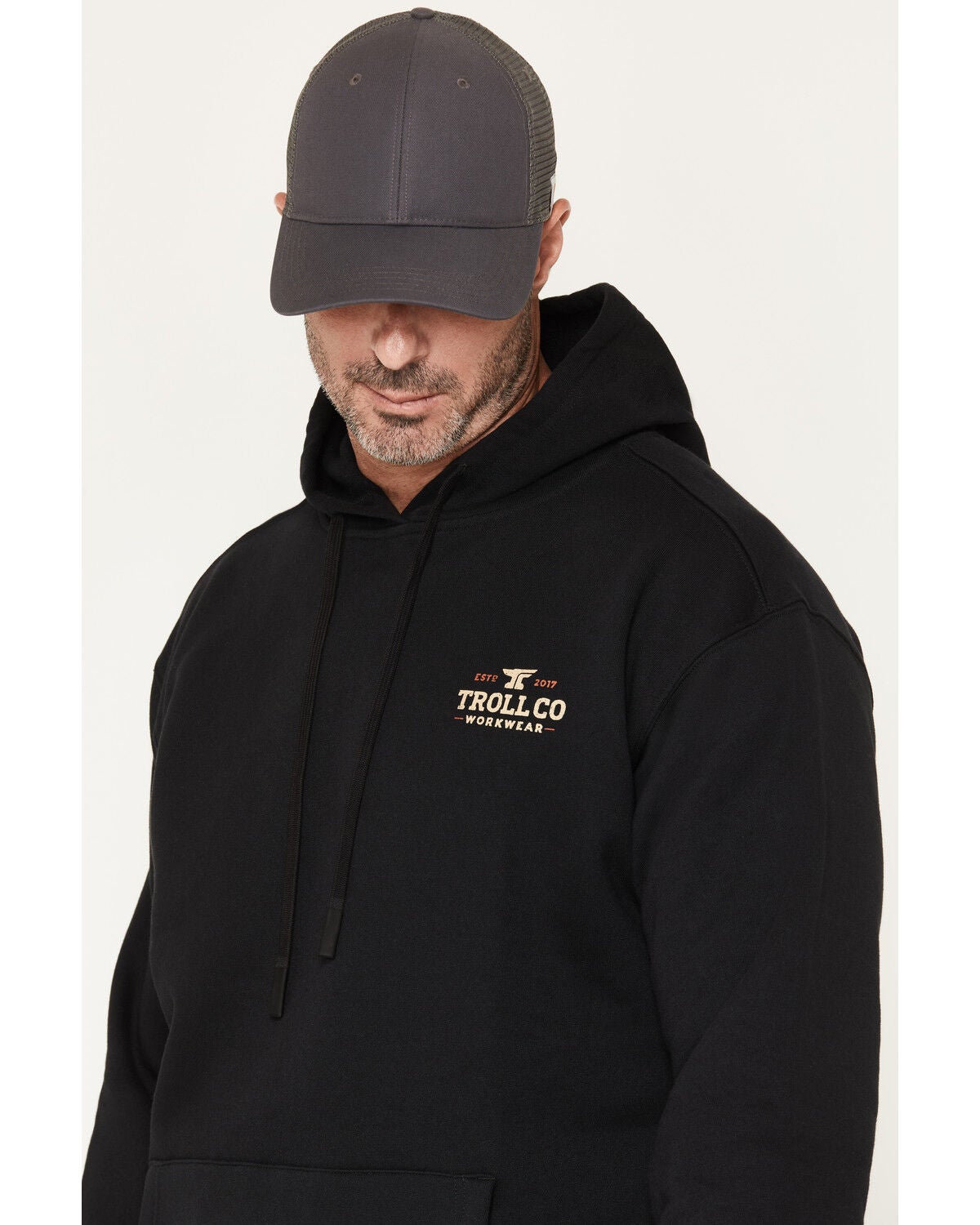 Image #3 - Troll Co Men's FR Fire Forged Hooded Sweatshirt, Black, hi-res