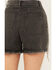 Image #4 - Blue B Women's High Rise Rhinestone Side Chain Fringe Denim Shorts, Charcoal, hi-res