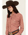 Image #2 - Rough Stock by Panhandle Women's Geo Print Long Sleeve Pearl Snap Stretch Western Shirt, , hi-res