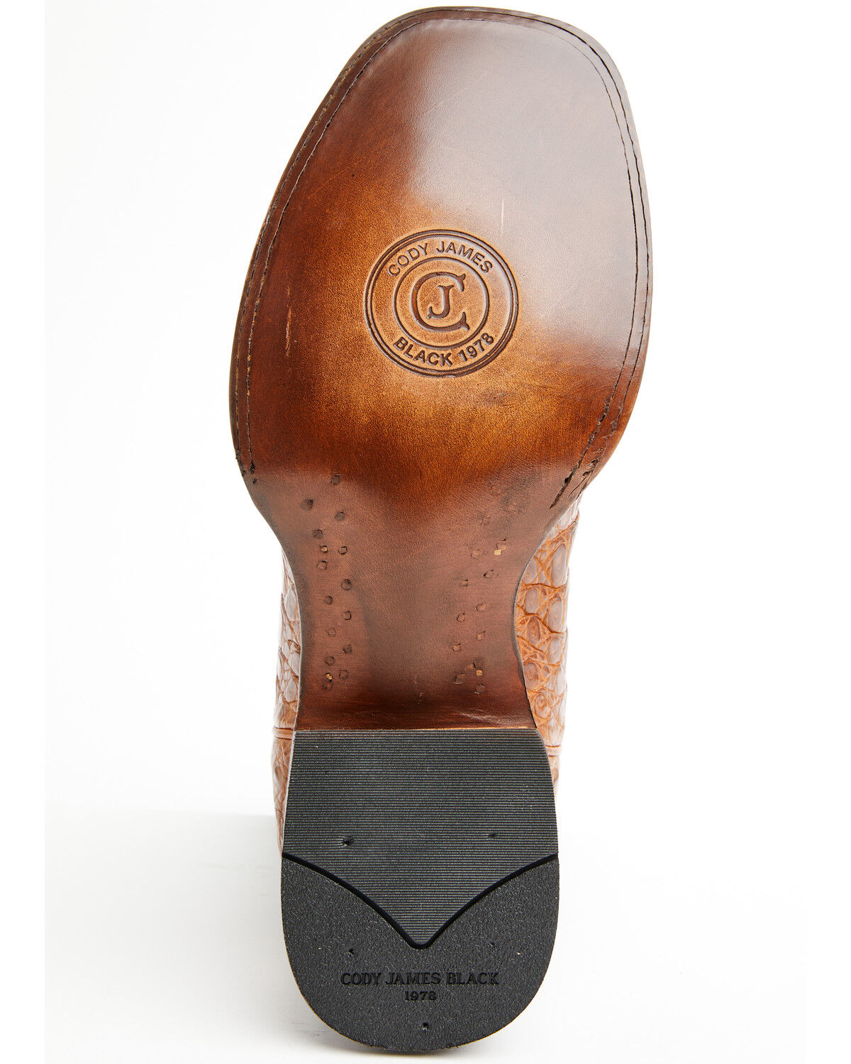 Image #7 - Cody James Black 1978® Men's The Hayward Exotic Caiman Belly Western Boots - Broad Square Toe, Cognac, hi-res