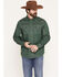Image #1 - Kimes Ranch Men's Roscoe Denim Long Sleeve Snap Western Shirt, Green, hi-res