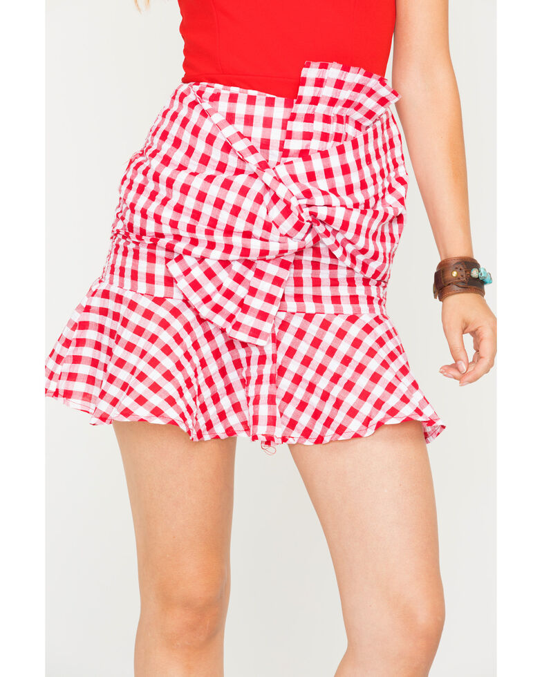 Sage the Label Women's Red Let Her Go Skirt , Red, hi-res