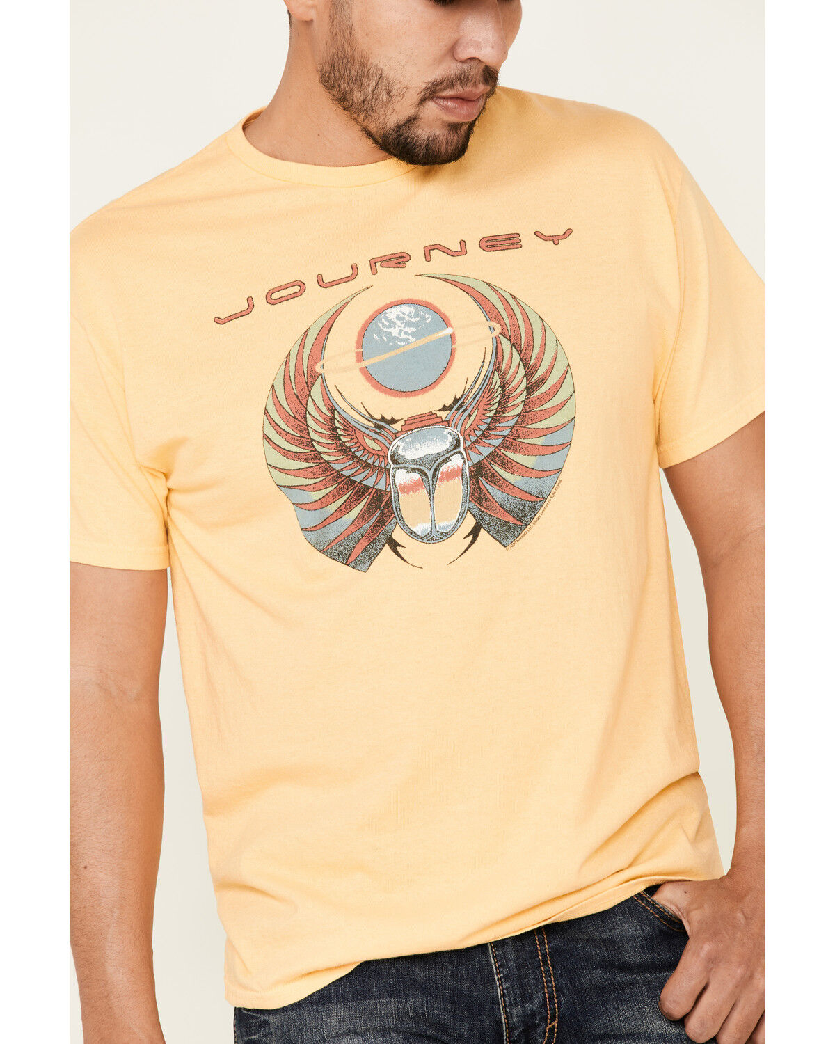 Image #3 - Junk Food Clothing Men's Journey Logo Graphic T-Shirt, Yellow, hi-res