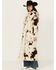 Image #2 - Powder River Outfitters Women's Cow Print Duster Faux Fur Coat, Cream, hi-res
