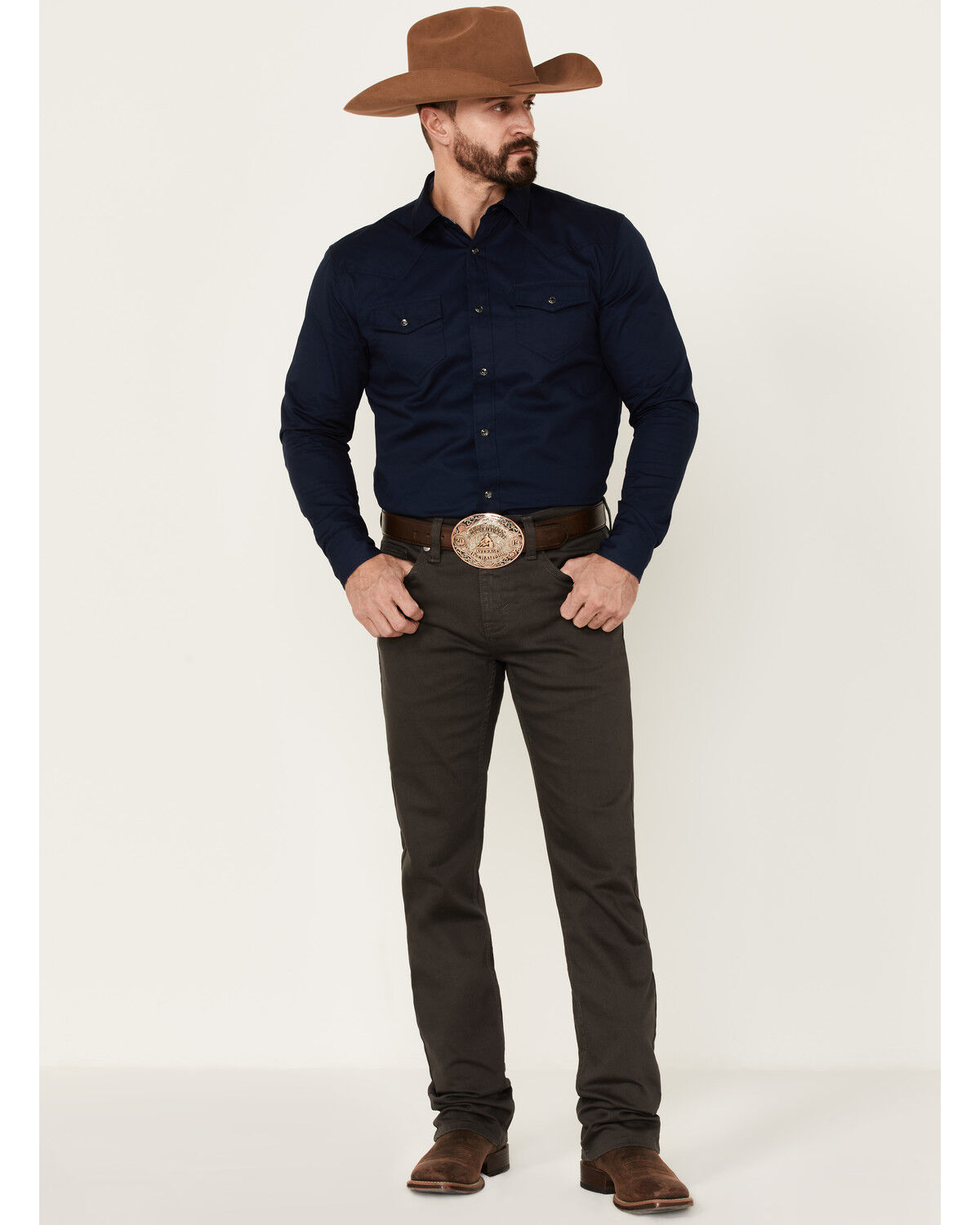 Image #1 - Cody James Men's Appaloosa Gray Wash Slim Straight Stretch Denim Jeans, Grey, hi-res