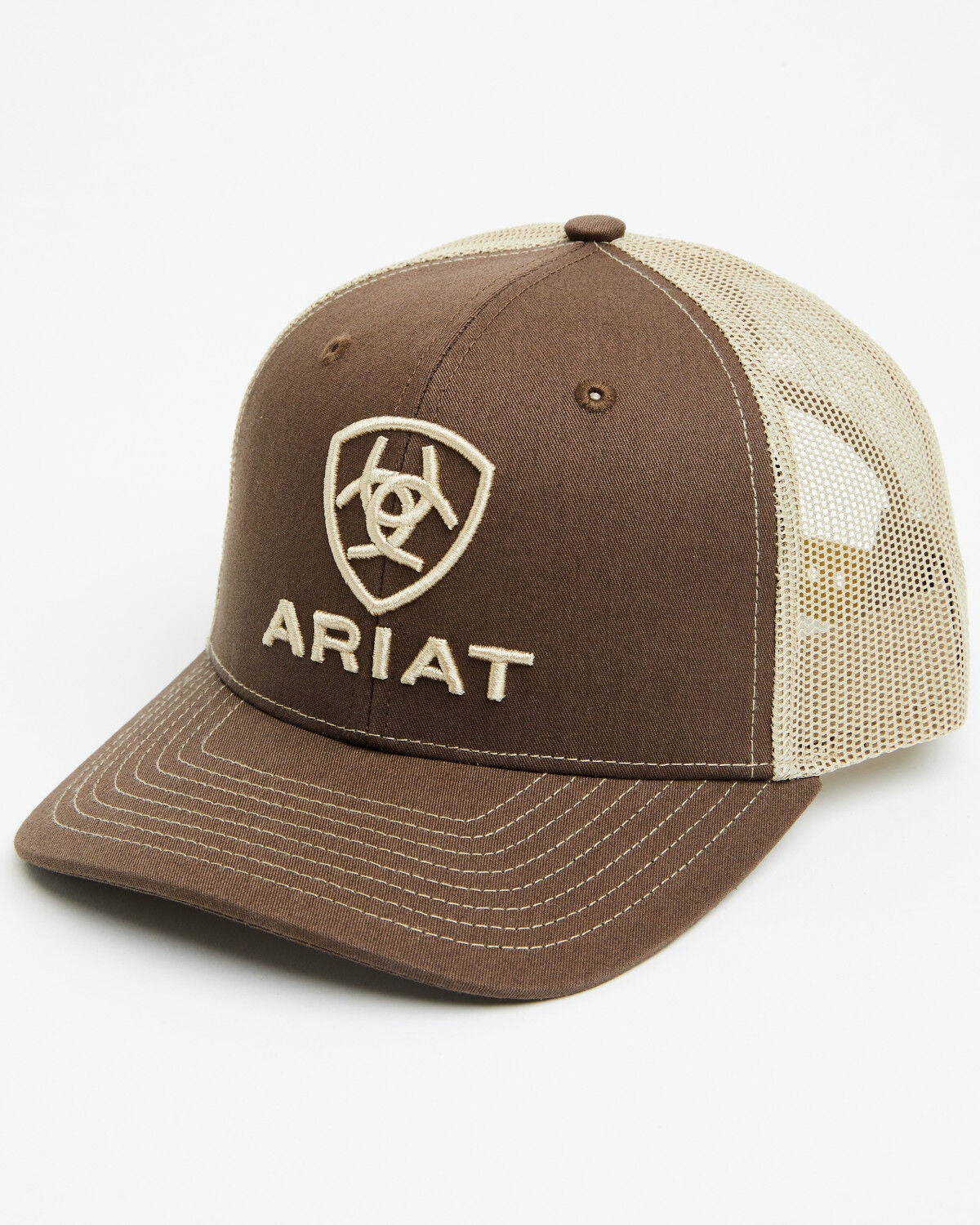 Image #1 - Ariat Boys' Logo Ball Cap, Brown, hi-res