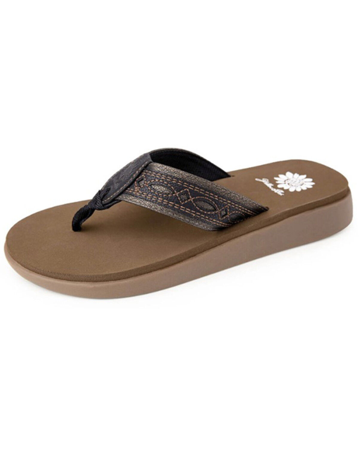 Image #1 - Yellow Bow Women's Galya Sandals, Black, hi-res