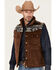 Image #2 - Cody James Men's Rough Road Southwestern Yoke Vest, Brown, hi-res