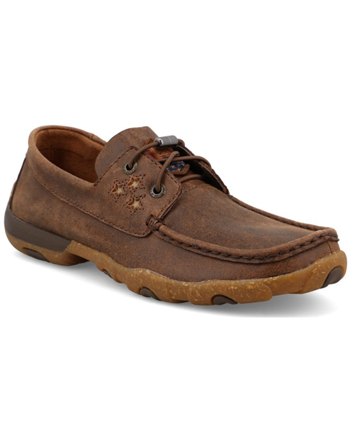 Image #1 - Twisted X Women's Boat Driving Shoes - Moc Toe, Brown, hi-res