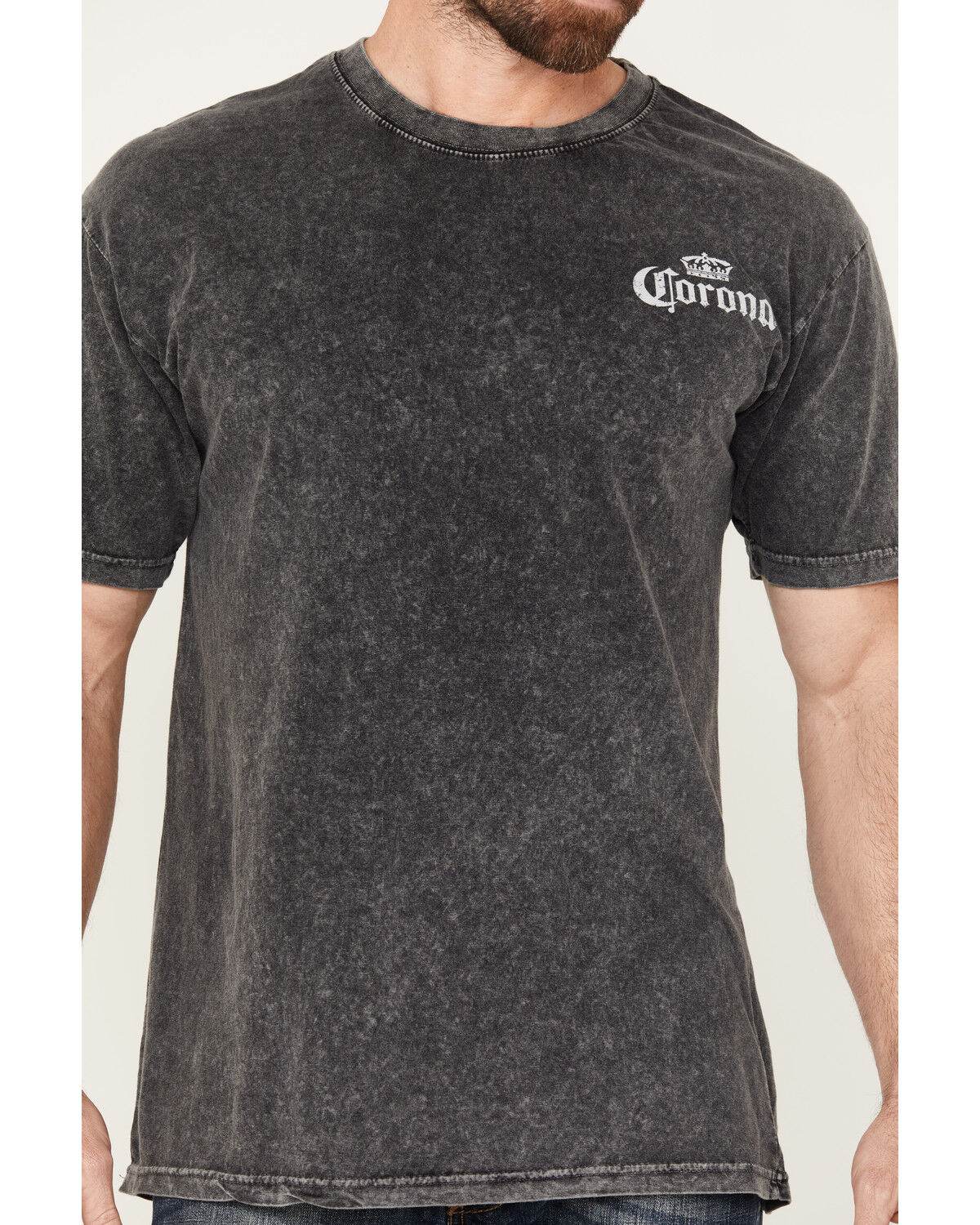 Image #3 - Changes Men's Corona Skull Logo Short Sleeve Graphic T-Shirt, Black, hi-res