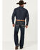 Image #3 - Rock & Roll Denim Men's Double Barrel Dark Vintage Wash Relaxed Straight Reflex Denim Jeans, Dark Medium Wash, hi-res