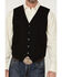 Image #3 - Cody James Men's Highlands Slub Button-Front Western Vest, Black, hi-res
