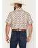 Image #4 - RANK 45&reg; Men's Amarillo Geo Print Short Sleeve Button-Down Stretch Western Shirt, Cream, hi-res