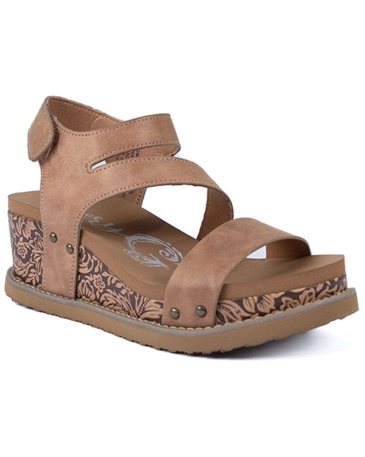 Very G Women's Verde Trail Wedge Sandals, Nude, hi-res