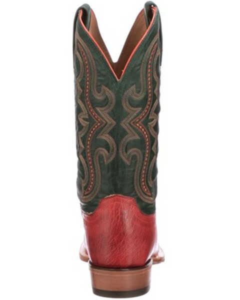 Lucchese Men's Cecil Exotic Ostrich Skin Western Boots - Broad Square Toe, Red, hi-res