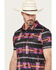 Image #2 - Rock & Roll Denim Men's Boot Barn Exclusive Southwestern Print Short Sleeve Polo, Black, hi-res