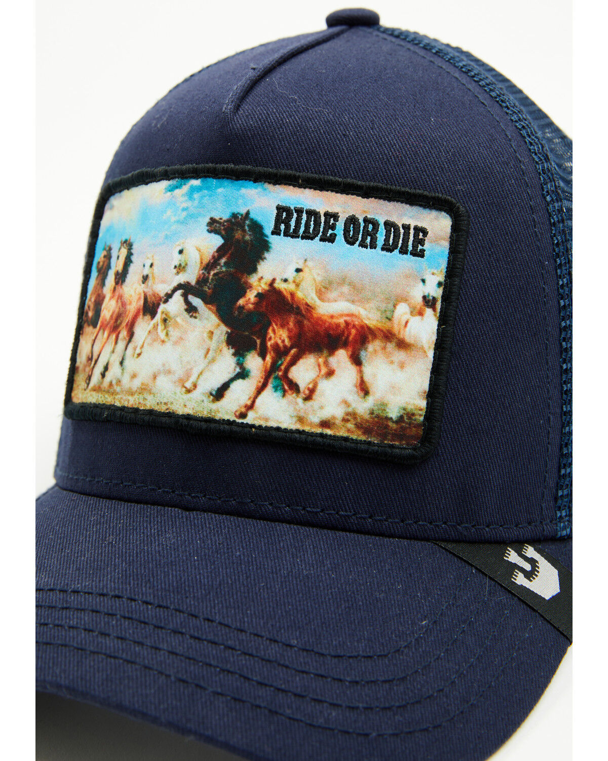 Image #2 - Goorin Bros Men's Boot Barn Exclusive Ride Or Die Ball Cap, Navy, hi-res