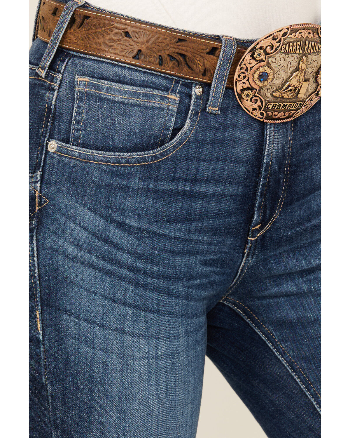 Image #2 - Ariat Women's Jessica Dark Wash High Rise Bootcut Stretch Denim Jeans, Dark Wash, hi-res