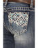 Image #2 - Grace in LA Girls' Medium Wash Mid Rise Southwestern Bootcut Jeans, Medium Wash, hi-res