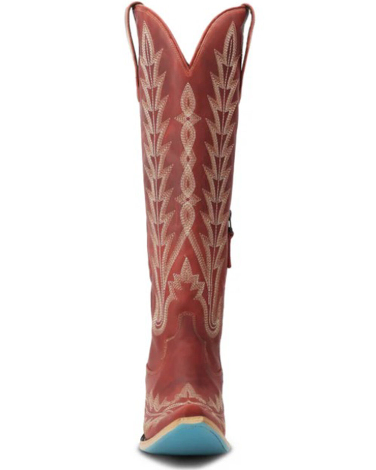 Image #4 - Lane Women's Lexington Over The Knee Corset Western Boots - Snip Toe, Ruby, hi-res