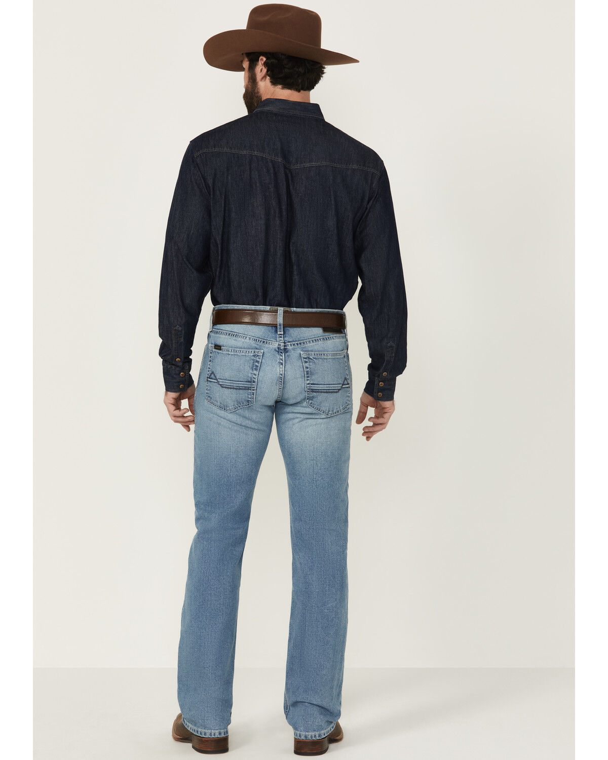 Image #3 - Ariat Men's M7 Dixon Light Wash Slim Straight Stretch Denim Jeans, Light Wash, hi-res