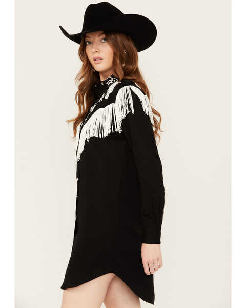 Image #2 - Hbarc Ranchwear Women's Roswell Dress, Black, hi-res
