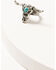 Image #1 - Shyanne Women's Silver Longhorn with Turquoise Stone Ring, Silver, hi-res