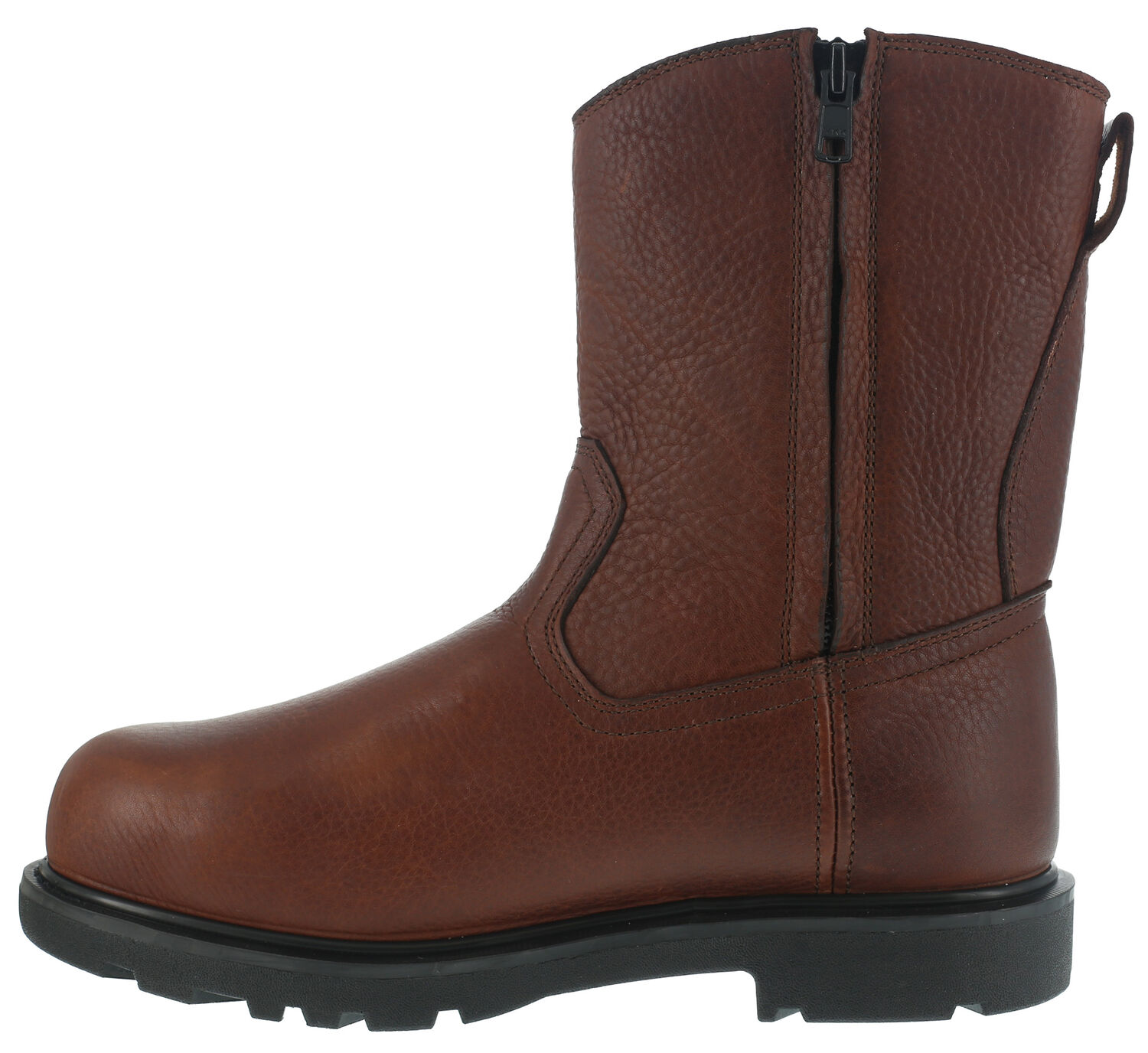Image #4 - Iron Age Men's Hauler Wellington Side-Zipper Work Boots - Composite Toe, Brown, hi-res