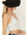 Image #2 - Fornia Women's Seamless Floral Bralette, Mint, hi-res