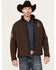 Image #1 - Cowboy Hardware Men's Mexico Flag Bull Softshell Zip Jacket, Chocolate, hi-res