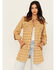 Image #1 - Tasha Polizza Women's Plaid Print Long Sleeve Snap Western Shirt, Tan, hi-res