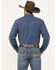 Image #4 - Blue Ranchwear Men's Vintage Striped Long Sleeve Snap Western Shirt, Navy, hi-res