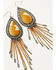 Image #2 - Cowgirl Confetti Women's American Honey Hair-On Chain Fringe Earrings, Silver, hi-res
