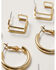 Image #5 - Shyanne Women's Multi Stud and Hoop Earring Set - 10 Piece, Gold, hi-res