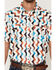 Image #3 - RANK 45&reg; Men's Zig Zag Southwestern Stripe Print Rodeo Tech 2.0 Short Sleeve Snap Stretch Western Shirt, Blue, hi-res