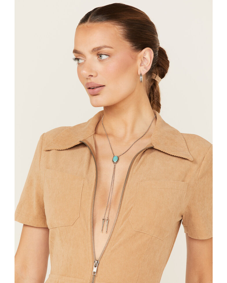 Broken Arrow Jewelry Women's Ella Turquoise Stone Necklace, Silver, hi-res