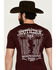 Image #4 - Moonshine Spirit Men's Southern Bandit Short Sleeve Graphic T-Shirt, Burgundy, hi-res