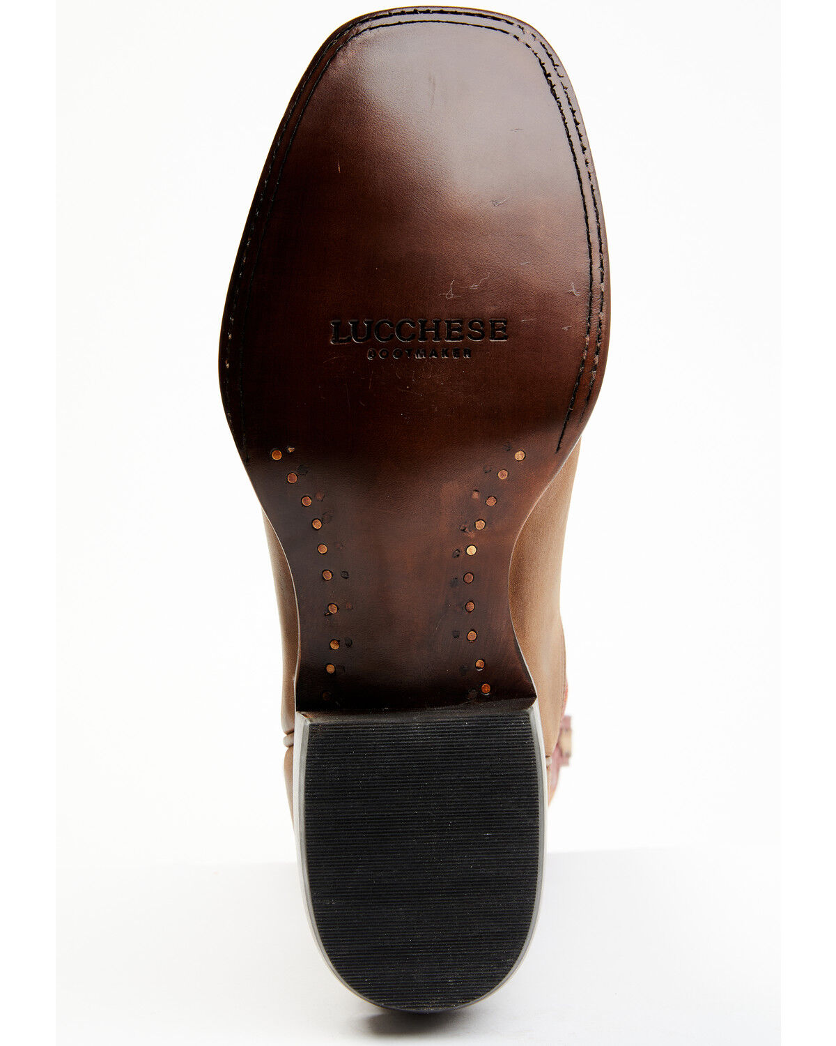 Image #7 - Lucchese Men's Gordon Western Boot - Broad Square Toe, Tan, hi-res