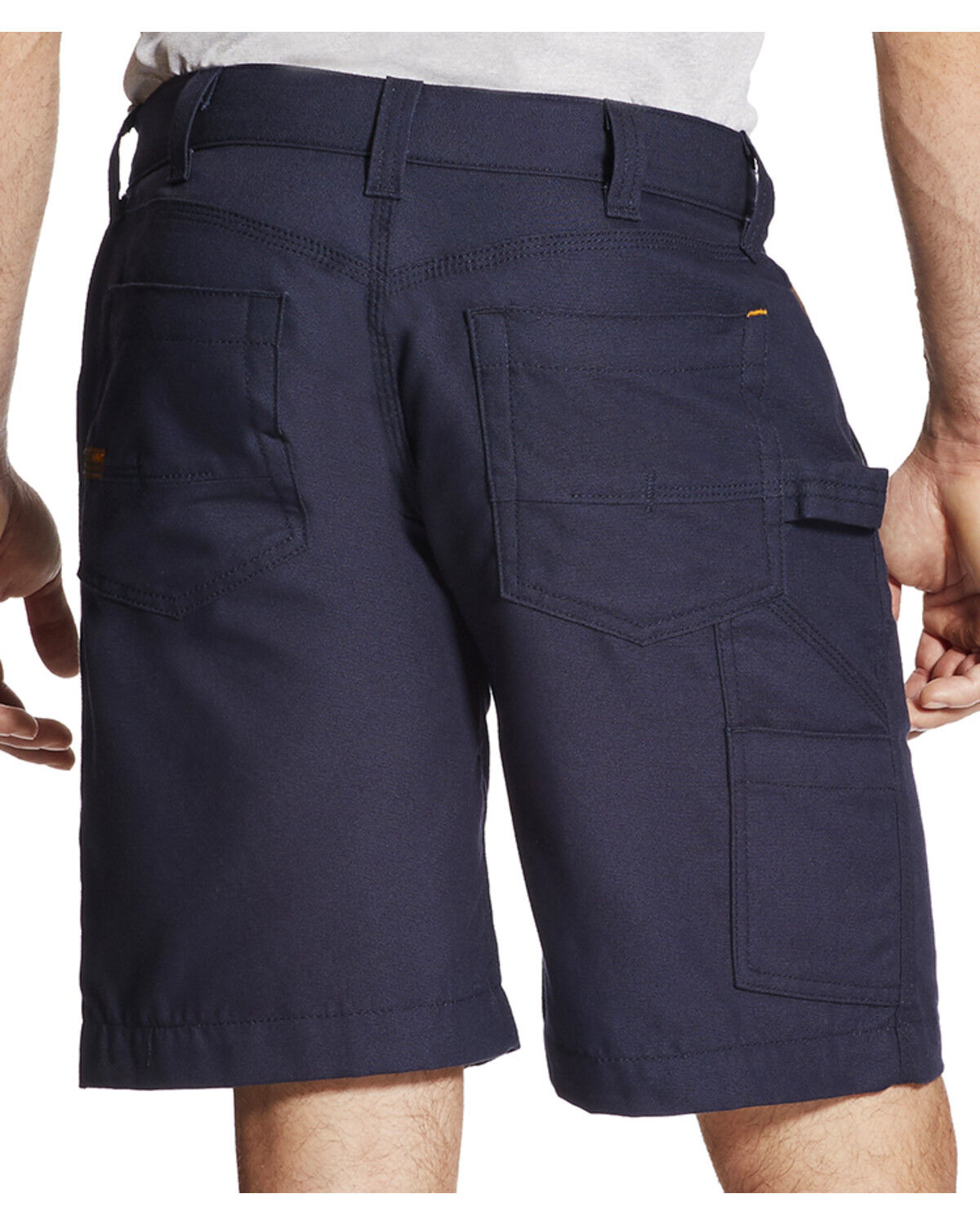 Image #1 - Ariat Rebar Men's Canvas Work Shorts, Navy, hi-res