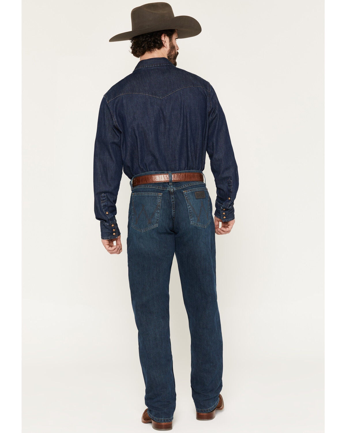 Image #3 - Wrangler 20X Men's 01MWX Dark Wash Competition Relaxed Bootcut Jeans, Vintage Blue, hi-res