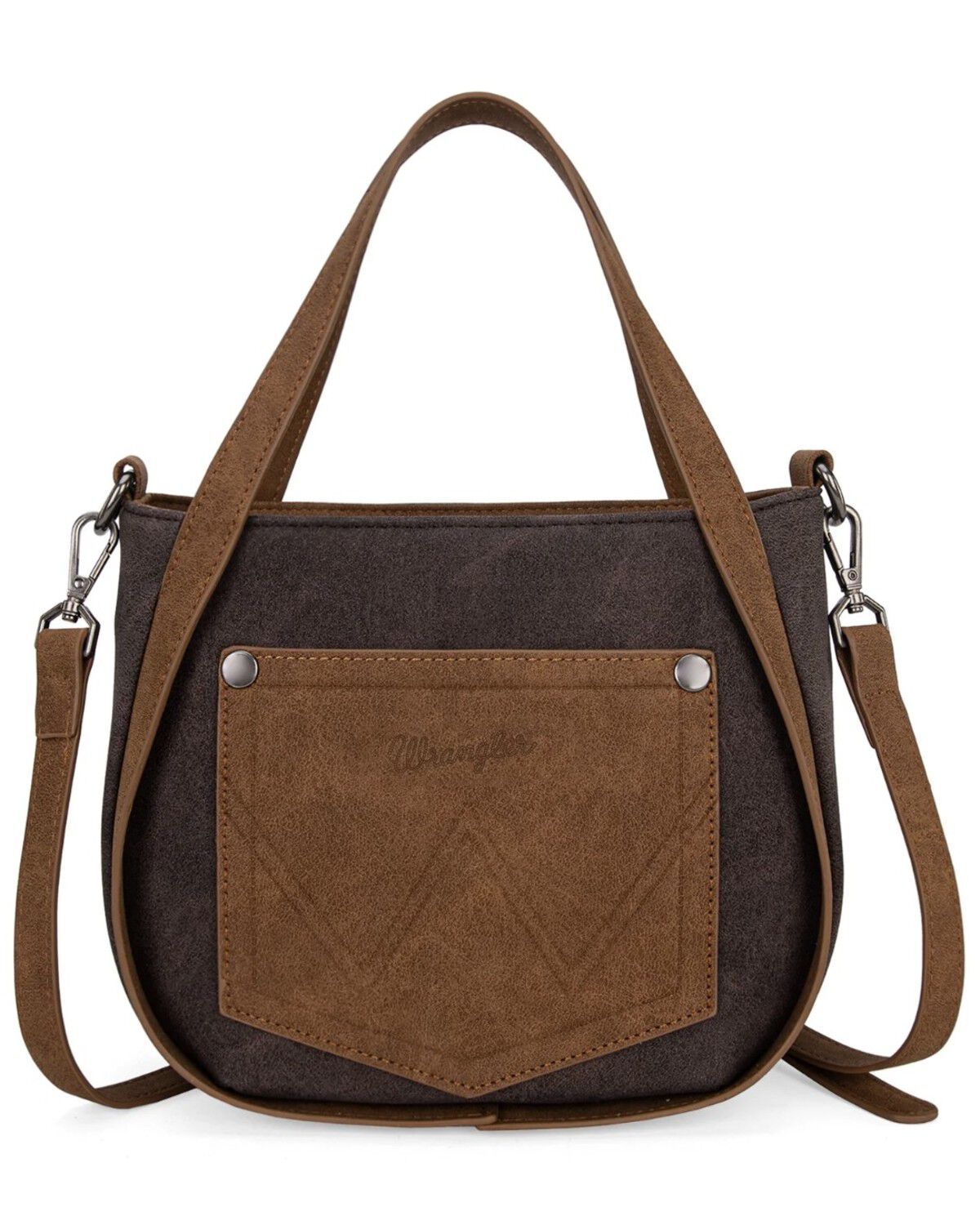 Image #2 - Wrangler Women's Two Tone Mini Tote Crossbody, Coffee, hi-res