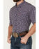 Image #3 - Cinch Men's ARENAFLEX® Paisley Print Short Sleeve Button-Down Stretch Performance Shirt, Dark Blue, hi-res