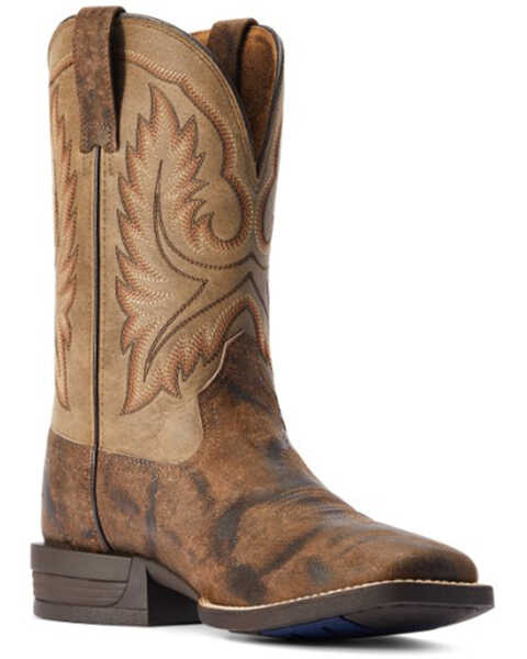 Ariat Men's Wilder Western Performance Boots - Broad Square Toe, Grey, hi-res