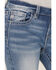Image #4 - Miss Me Girls' Medium Wash Fleur de Lis Pocket Flare Stretch Denim Jeans, Blue, hi-res