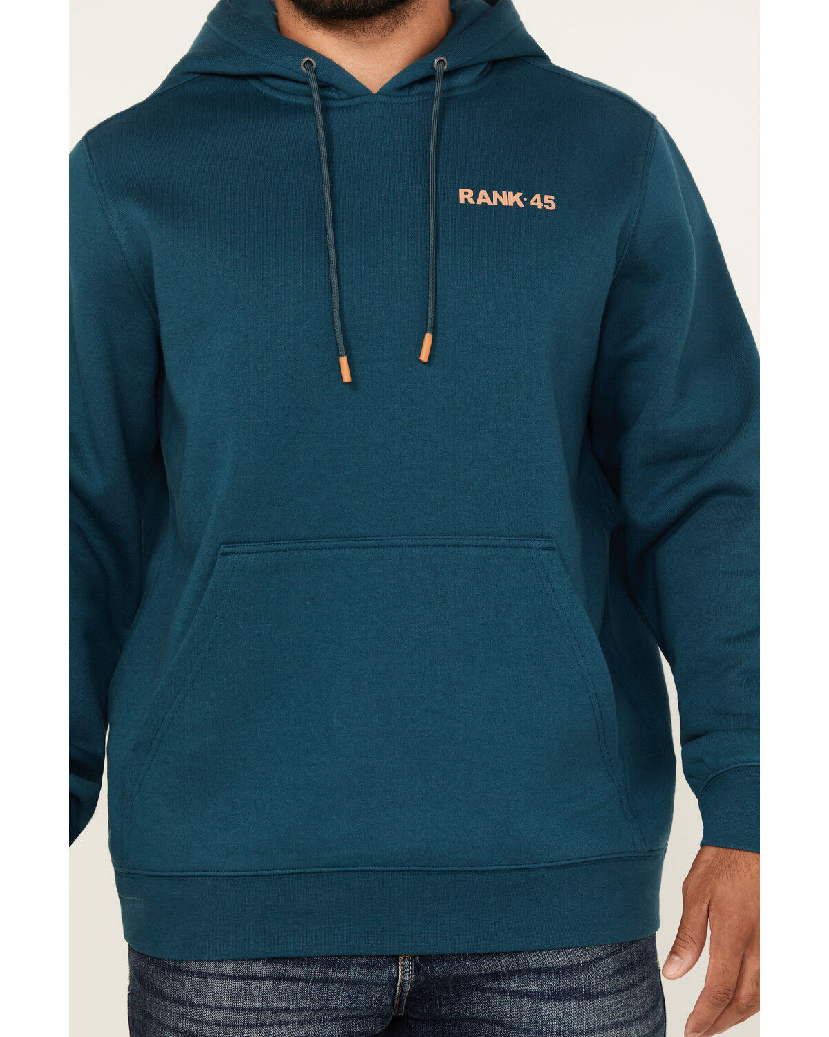 Image #3 - RANK 45® Men's Lasso Southwestern Print Graphic Hooded Sweatshirt, Dark Teal, hi-res
