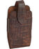 M & F Western Men's Extra Large Faux Caiman Cell Phone Holder, Chocolate, hi-res