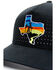 Oil Field Hats Men's Black & White Texas State Sunset Patch Golf Mesh-Back Ball Cap , Black, hi-res