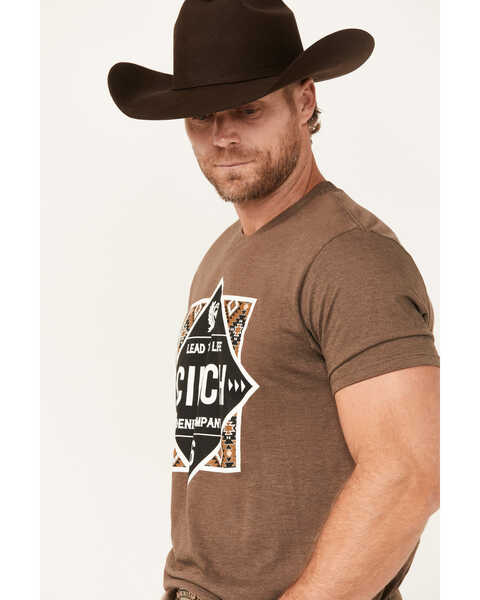 Image #2 - Cinch Men's Boot Barn Exclusive Lead This Life Short Sleeve Graphic T-Shirt, Brown, hi-res